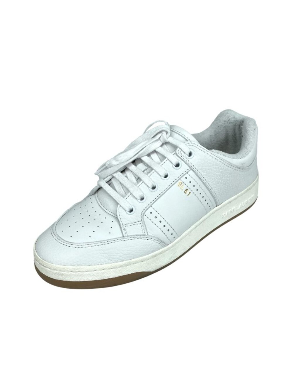 SAINT LAURENT SL/61 Low-Top White Leather Sneakers - US 10